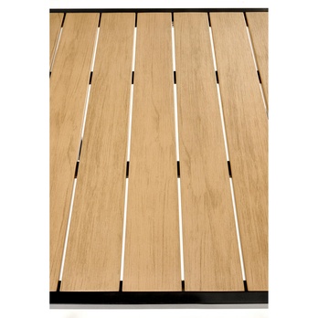 Zahradní stůl FAIRRU černá/hnědá, šířka 80 cm 3