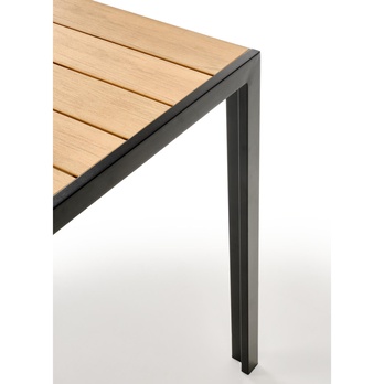 Zahradní stůl FAIRRU černá/hnědá, šířka 80 cm 5