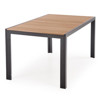 Zahradní stůl FAIRRU černá/hnědá, šířka 150 cm 3