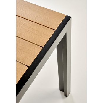 Zahradní stůl FAIRRU černá/hnědá, šířka 150 cm 6