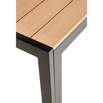 Zahradní stůl FAIRRU černá/hnědá, šířka 150 cm 7