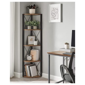 Regál FARO 4 hnědá/černá 1