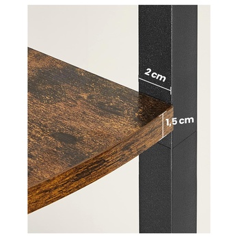 Regál FARO 4 hnědá/černá 3