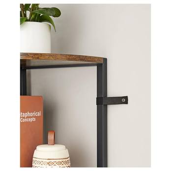 Regál FARO 4 hnědá/černá 4