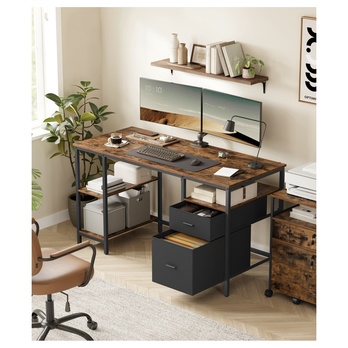 Pracovní stůl FEET hnědá/černá 1