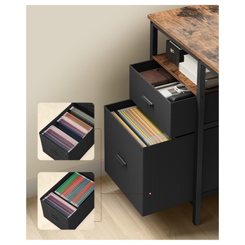 Pracovní stůl FEET hnědá/černá 4