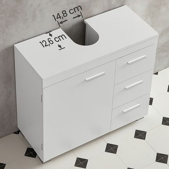 Umyvadlová skříňka FEETO bílá 2