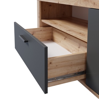 TV stolek FELINA L dub artisan/antracitová 4