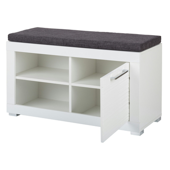 Botníková lavice FELINO bílá vysoký lesk 2