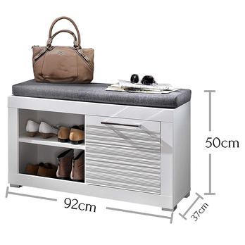 Botníková lavice FELINO bílá vysoký lesk 9