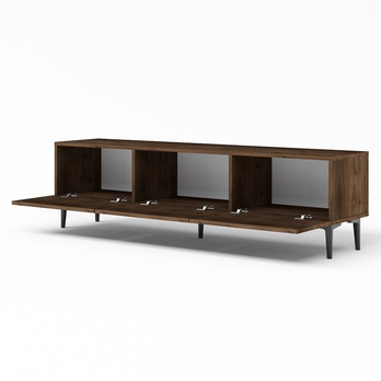 TV komoda FELIX ořech/černá 2