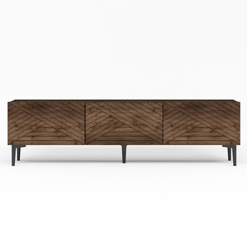 TV komoda FELIX ořech/černá 3