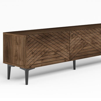 TV komoda FELIX ořech/černá 4