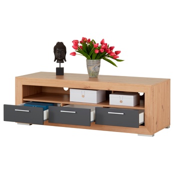 TV komoda FERNANDO T12 dub artisan/matná šedá 4