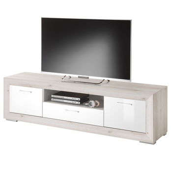 TV komoda FERNANDO T24 aurum světlá/bílá vysoký lesk 3