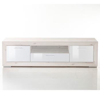 TV komoda FERNANDO T24 aurum světlá/bílá vysoký lesk 4