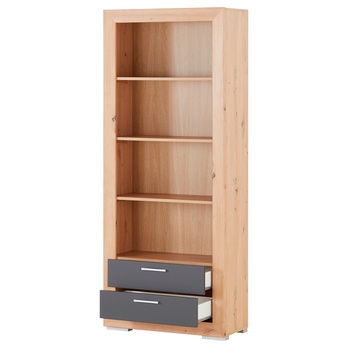 Regál FERNANDO T3 dub artisan/matná šedá 1