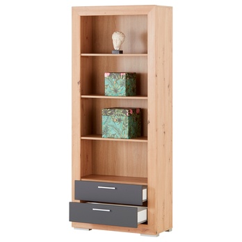 Regál FERNANDO T3 dub artisan/matná šedá 3