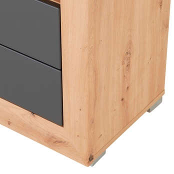 Regál FERNANDO T3 dub artisan/matná šedá 5