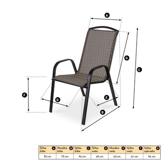 Zahradní židle FIELDMANN DIAMANT béžová/černá 1