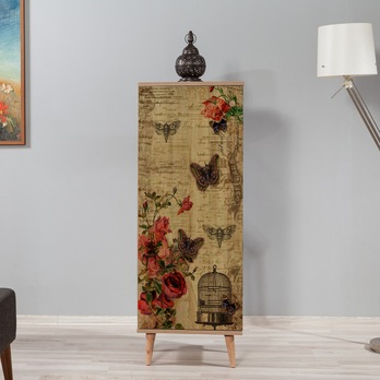 Botníková komoda FILINTA IV dub sonoma/vícebarevná 1