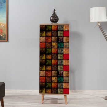 Botníková komoda  FILINTA V dub sonoma/vícebarevná 5