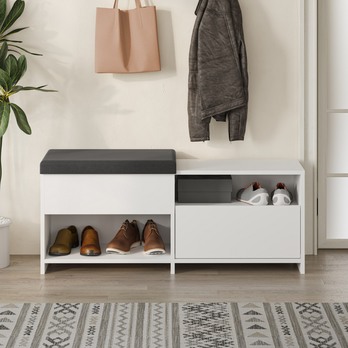 Botníková lavice FILUX bílá 1