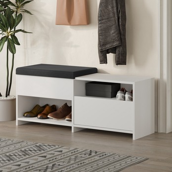 Botníková lavice FILUX bílá 2