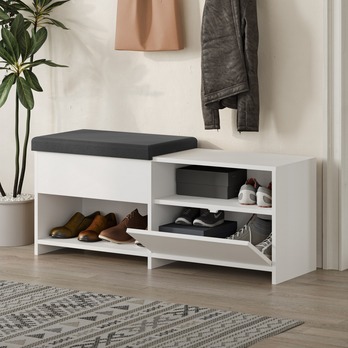 Botníková lavice FILUX bílá 3