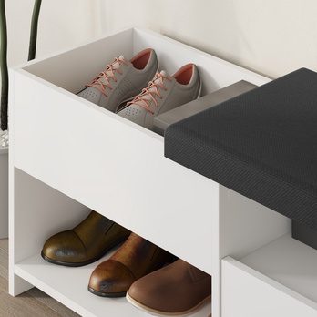 Botníková lavice FILUX bílá 5