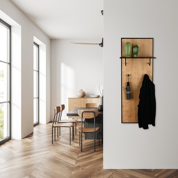 Předsíňový panel FINA černá/dub artisan 1