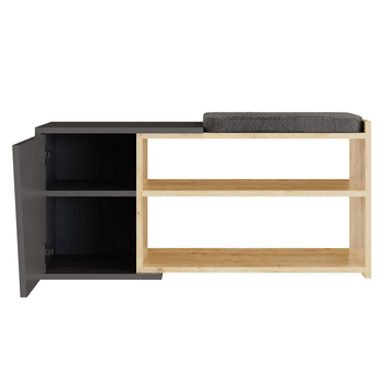 Botníková lavice FIONA dub/antracitová 2