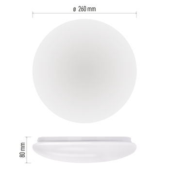 Nástěnné LED svítidlo FIONI bílá, průměr 26 cm 10