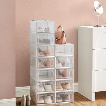 Sada boxů FIT UP bílá/průhledná, 12 ks 2