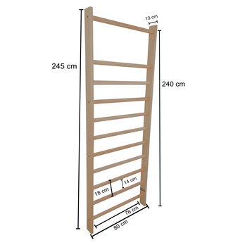 Žebřiny FITHOME 245x80 buk 8