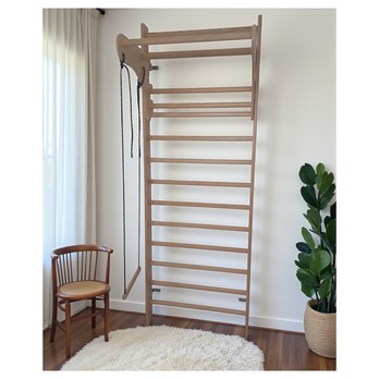 Lanová houpačka FITHOME 3 přírodní/černá 1