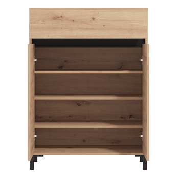 Botník FLANNAN I dub artisan/matná černá 2