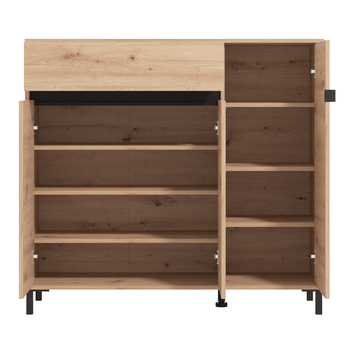 Botník FLANNAN II dub artisan/matná černá 2