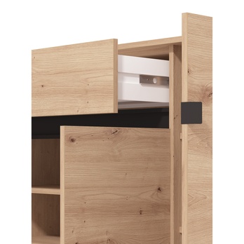 Botník FLANNAN II dub artisan/matná černá 4