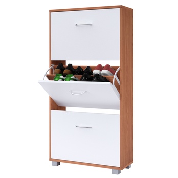 Botník  FLAPS bílá/buk 2