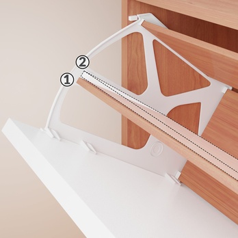 Botník  FLAPS bílá/buk 4