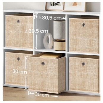 Sada úložných boxů FLAT 2 písková, 6 ks 4