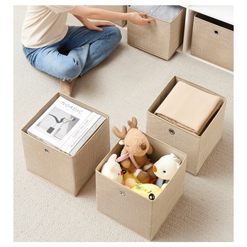 Sada úložných boxů FLAT 2 písková, 6 ks 5