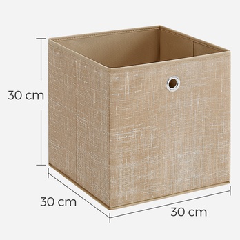 Sada úložných boxů FLAT 2 písková, 6 ks 6