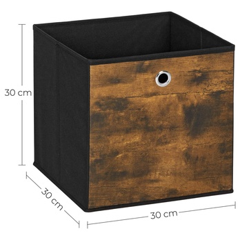 Úložné boxy FLAT 3 hnědá, 6 ks 6