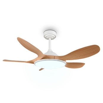 Stropní LED svítidlo s ventilátorem FLEN bílá/přírodní 1