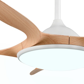 Stropní LED svítidlo s ventilátorem FLEN bílá/přírodní 2