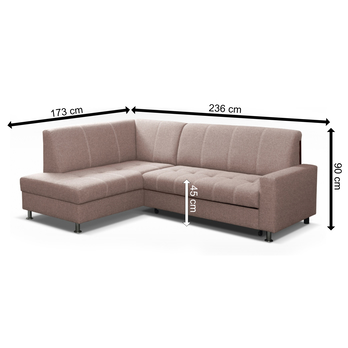 Sedací souprava FLEXI LARGE levá/růžová 3