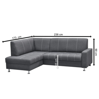 Sedací souprava FLEXI LARGE levá/šedá 3