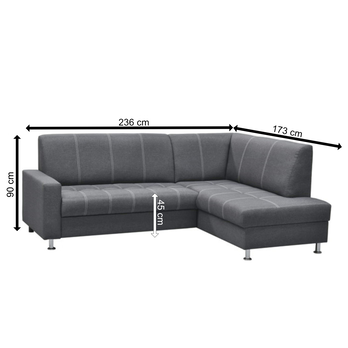 Sedací souprava FLEXI LARGE pravá/světle šedá 3